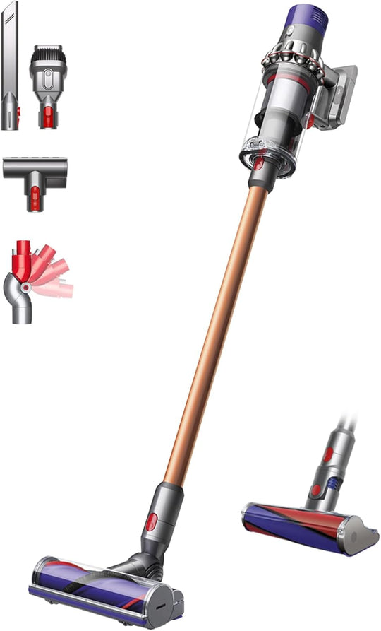 Dyson Cyclone V10 Absolute aspirateur sans Fil, 150 Airwatts, 60 Min d’autonomie – Technologie Anti-emmêlement, Brosse Fluffy pour sols durs