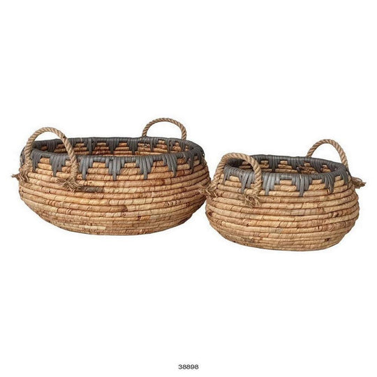 Lyna 18-Inch Contemporary Decorative Metal Baskets, Set of Three, in Gold by Casagear Home
