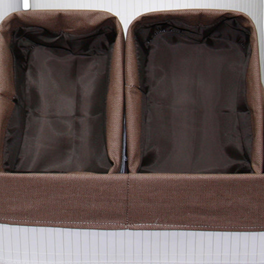 Set of Two Storage & Laundry Baskets, Round Handles, Handwoven Gray Wicker by Casagear Home