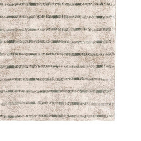 Ashley Meaw Medium-Sized Area Rug, 5' x 7', Ivory, with an Abstract Stripe Pattern