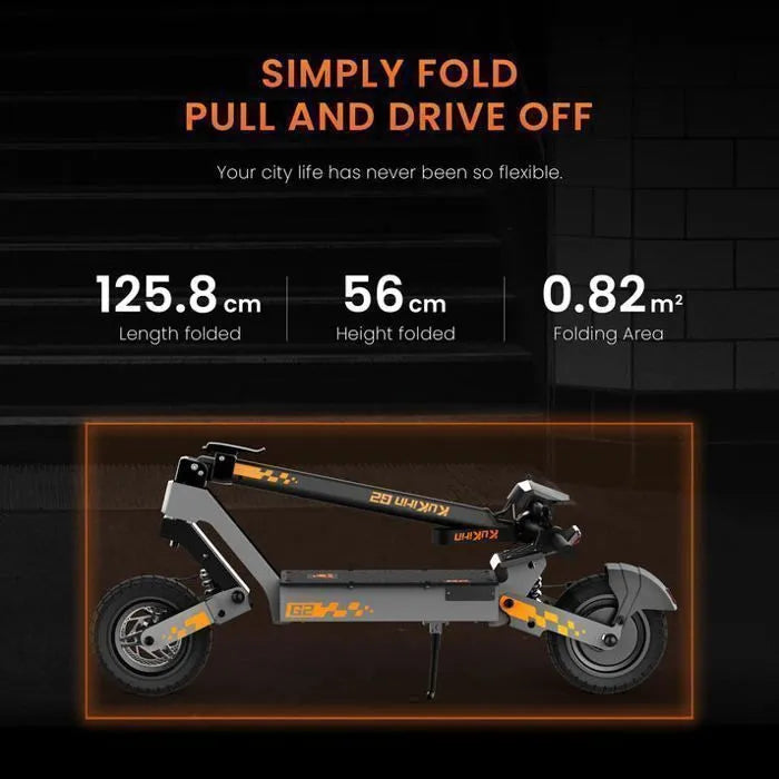 KUKIRIN G2 - Trottinette électrique pliable - Roues 10" - Moteur 800W - Batterie 48v 15Ah - 45KM/H - Autonomie 55KM – Noir