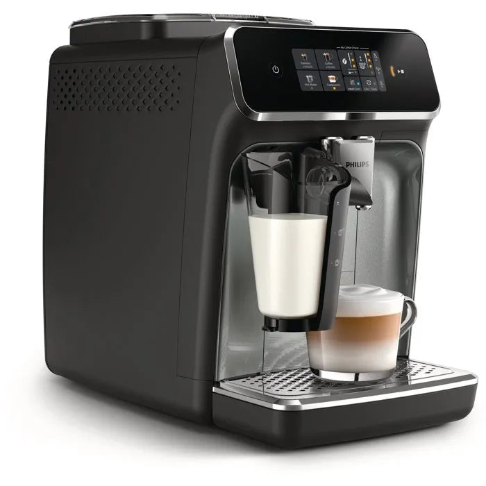 Machine à café expresso broyeur - PHILIPS - EP2339/40 - Série 2300 - LatteGo - 4 recettes - Broyage silencieux - Noir panthère