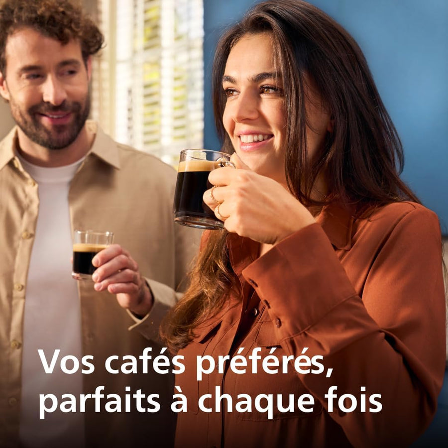 PHILIPS machine à café grain boissons Expresso broyeur avec écran tactile Broyeur 100% céramique App HomeID