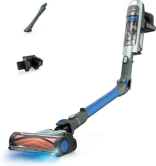 Shark PowerDetect Speed, Aspirateur Balai sans Fil, 60min IA1243FR | Nettoyage en arrière, Filtration anti-allergène HEPA, Jusqu’à 60 min d’autonomie, support mural et suceur plat, Sauge givrée